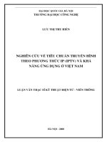 Nghiên cứu về tiêu chuẩn truyền hình theo phương thức IP (IPTV) và khả năng ứng dụng ở Việt Nam