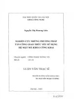 Nghiên cứu những phương pháp tấn công giao thức yếu sử dụng hệ mật mã khoá công khai