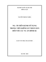 Người tiến hành tố tụng trong viện kiểm sát Nhân dân đối với các vụ án hình sự