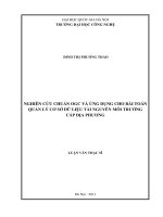 Nghiên cứu chuẩn OGC và ứng dụng cho bài toán quản lý cơ sở dữ liệu tài nguyên môi trường cấp địa phương