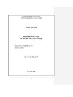 Khai phá dữ liệu sử dụng luật kết hợp