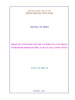 Khảo sát tính chất quang và điện của các màng tổ hợp polymer dẫn pha tạp các hạt nano vô cơ