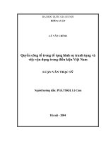 Quyền công tố trong tố tụng hình sự tranh tụng và việc vận dụng trong điều kiện Việt Nam