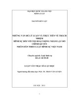 Những vấn đề lý luận và thực tiễn về trách nhiệm hình sự đối với tội hoạt động nhằm lật đổ chính quyền nhân dân theo luật hình sự Việt Na