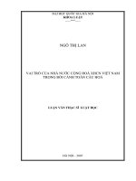 Vai trò của nhà nước Cộng hòa XHCN Việt Nam trong bối cảnh toàn cầu hóa