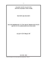 Datawarehouse và ứng dụng trong bài toán quản lý cửa hàng bán lẻ xăng dầu