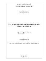 VẤN ĐỀ AN NINH ĐỐI VỚI MẠNG KHÔNG DÂY THEO CHUẨN 802.11
