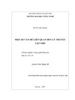 Một số vấn đề liên quan đến lý thuyết tập thô