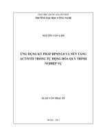 Ứng dụng ký pháp BPMN2.0 và nền tảng activiti trong tự động hóa quy trình nghiệp vụ