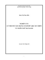 Nghiên cứu lý thuyết xây dựng cơ sở dữ liệu suy diễn và ngôn ngữ datalog