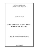 Nghiên cứu kỹ thuật mô phỏng hệ hô hấp bằng công nghệ thực tại ảo