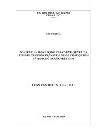 Tổ chức và hoạt động của chính quyền xã theo hướng xây dựng nhà nước pháp quyền xã hội chủ nghĩa Việt Nam
