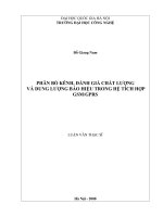 Phân bố kênh, đánh giá chất lượng và dung lượng báo hiệu trong hệ tích hợp GSM, GPRS