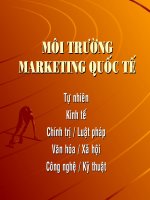 Bài giảng môn marketing quốc tế môi trường marketing quốc tế