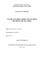 Vấn đề tác động nhiễu lên sự đồng bộ trong hệ MC-CDMA