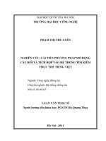 Nghiên cứu, cải tiến phương pháp mở rộng câu hỏi và tích hợp vào hệ thống tìm kiếm thực thể tiếng Việt