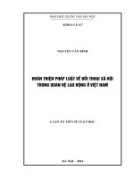 Hoàn thiện pháp luật về đối thoại xã hội trong quan hệ lao động ở Việt Nam