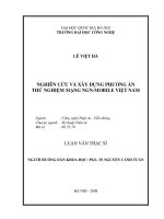 Nghiên cứu và xây dựng phương án thử nghiệm mạng NGN - MOBILE Việt Nam