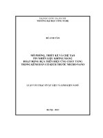 Mô phỏng, thiết kế và chế tạo pin nhiên liệu không màng hoạt động dựa trên hiệu ứng chảy tầng trong kênh dẫn có kích thước Micro - Nano