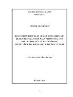 Hoàn thiện pháp luật về quy định nhiệm vụ, quyền hạn của Thẩm phán nhằm nâng cao chất lượng xét xử vụ án hình sự trước yêu cầu chiến lược cải cách tư pháp
