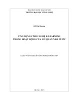 Ứng dụng công nghệ E-Learning trong hoạt động của cơ quan Nhà nước