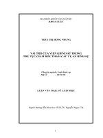 Vai trò của Viện Kiểm sát trong thủ tục Giám đốc thẩm các vụ án hình sự