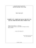 Nghiên cứu, xây dựng mạng truyền tải quang theo hướng phát triển NGN