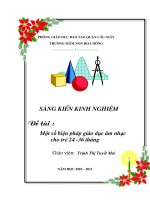 SKKN Một số biện pháp giáo dục âm nhạc cho trẻ 24 đến 36 tháng