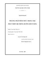 Phương pháp hình thức trong việc phát triển hệ thống hướng đối tượng