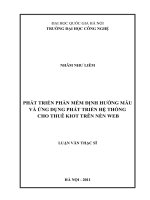 Phát triển phần mềm định hướng mẫu và ứng dụng phát triển hệ thống cho thuê KIOT trên nền WEB