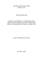 Những vấn đề pháp lý về đổi mới, phát triển doanh nghiệp nhà nước trong điều kiện cải cách kinh tế ở nước ta hiện nay