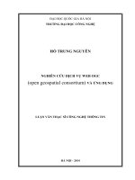 Nghiên cứu dịch vụ Web OGC (Open Geospatial consortium) và ứng dụng