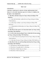 Hoàn thiện hạch toán kế toán doanh thu - chi phí - xác định kết quả tiêu thụ tại Công ty thông tin di động VMS-MobiFone