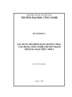 Xây dựng mô hình mạng đường trục ứng dụng công nghệ chuyển mạch nhãn đa giao thức MPLS