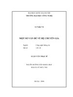 Một số vấn đề về hệ chuyên gia