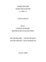 Sử dụng luật kết hợp khai phá dữ liệu tai nạn giao thông.PDF