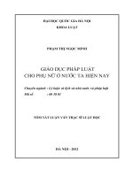 Giáo dục pháp luật cho phụ nữ ở nước ta hiện nay