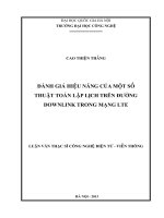 Đánh giá hiệu năng của một số thuật toán lập lịch trên đường downlink trong mạng LTE