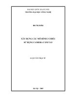 Xây dựng các mô hình 3 chiều sử dụng camera cầm tay