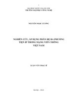 Nghiên cứu, áp dụng phân hệ đa phương tiện IP trong mạng viễn thông Việt Nam
