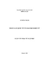 Pháp luật quốc tế về giao dịch điện tử