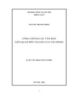 Công chứng các văn bản liên quan đến tài sản của vợ chồng