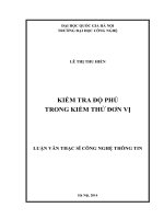 Kiểm tra độ phủ trong kiểm thử đơn vị