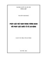Pháp luật Việt Nam trong tương quan với pháp luật quốc tế về lao động