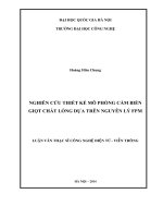 Nghiên cứu thiết kế mô phỏng cảm biến giọt chất lỏng dựa trên nguyên lý FPM