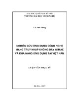 Nghiên cứu ứng dụng công nghệ mạng truy nhập không dây WiMax và khả năng ứng dụng tại Việt Nam