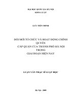 Đổi mới tổ chức và hoạt động chính quyền cấp quận của thành phố Hà Nội trong giai đoạn hiện nay