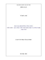 Đào tạo bồi dưỡng cán bộ công chức, viên chức - qua thực tiễn Viện khoa học và công nghệ Việt Nam
