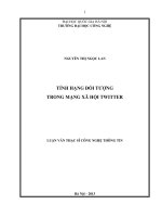 Tính hạng đố tượng trong mạng xã hội Twitter