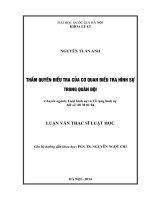 Thẩm quyền điều tra của cơ quan Điều tra hình sự trong Quân đội